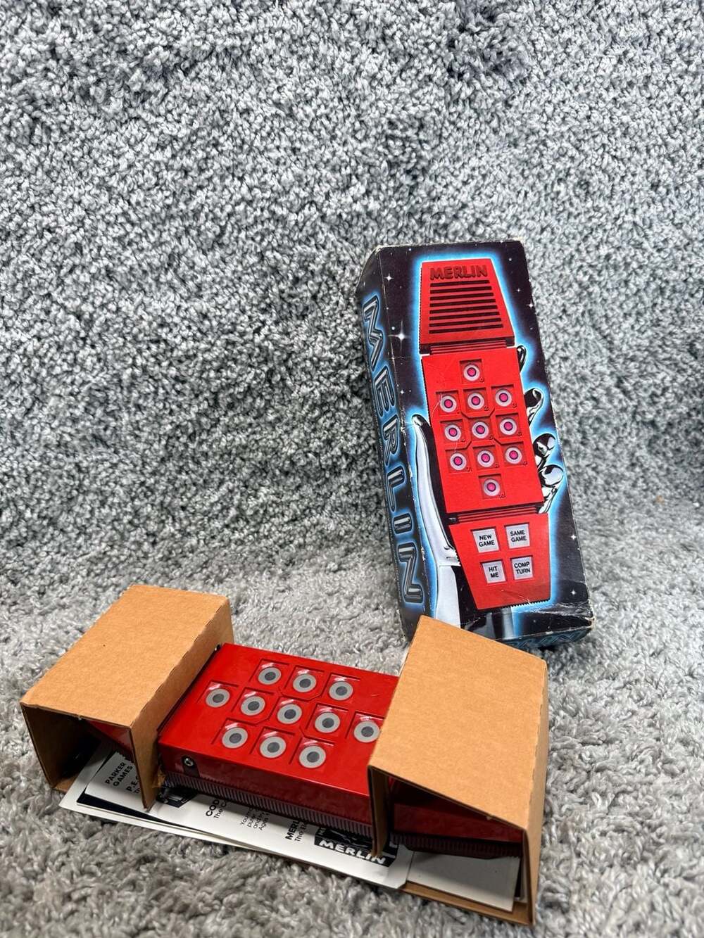 Vintage 1978 Parker Brothers Merlin The Electronic Wizard Handheld Game with Box